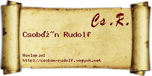 Csobán Rudolf névjegykártya