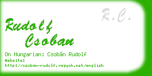 rudolf csoban business card